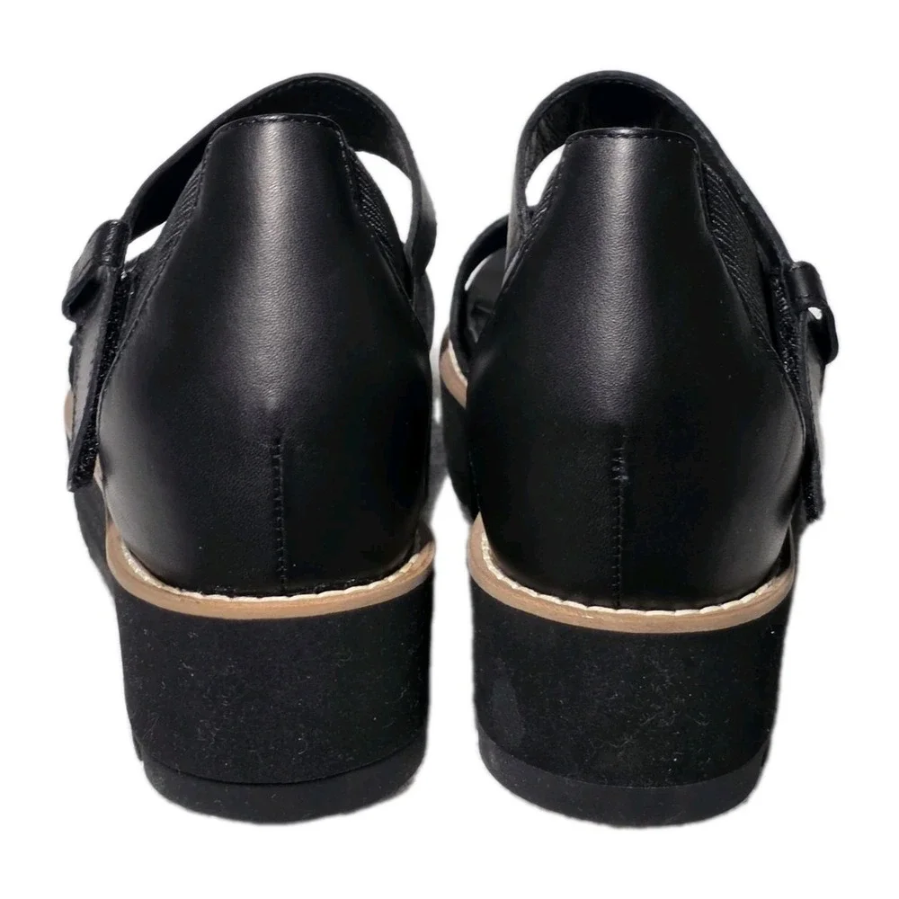 Eileen Fisher Weslia Espadrille Size 6 Black Platform Wedge Sandal NNB